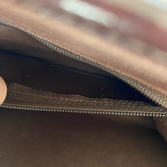 Brighton Purse Bag Genuine Leather Purse Bag Shoulder Moc Croc w/ Key Ring - Picture 6 of 9